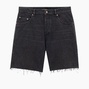 Saint Laurent black denim jean shorts